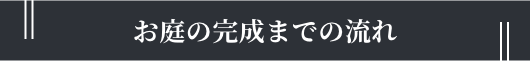 お庭の完成までの流れ